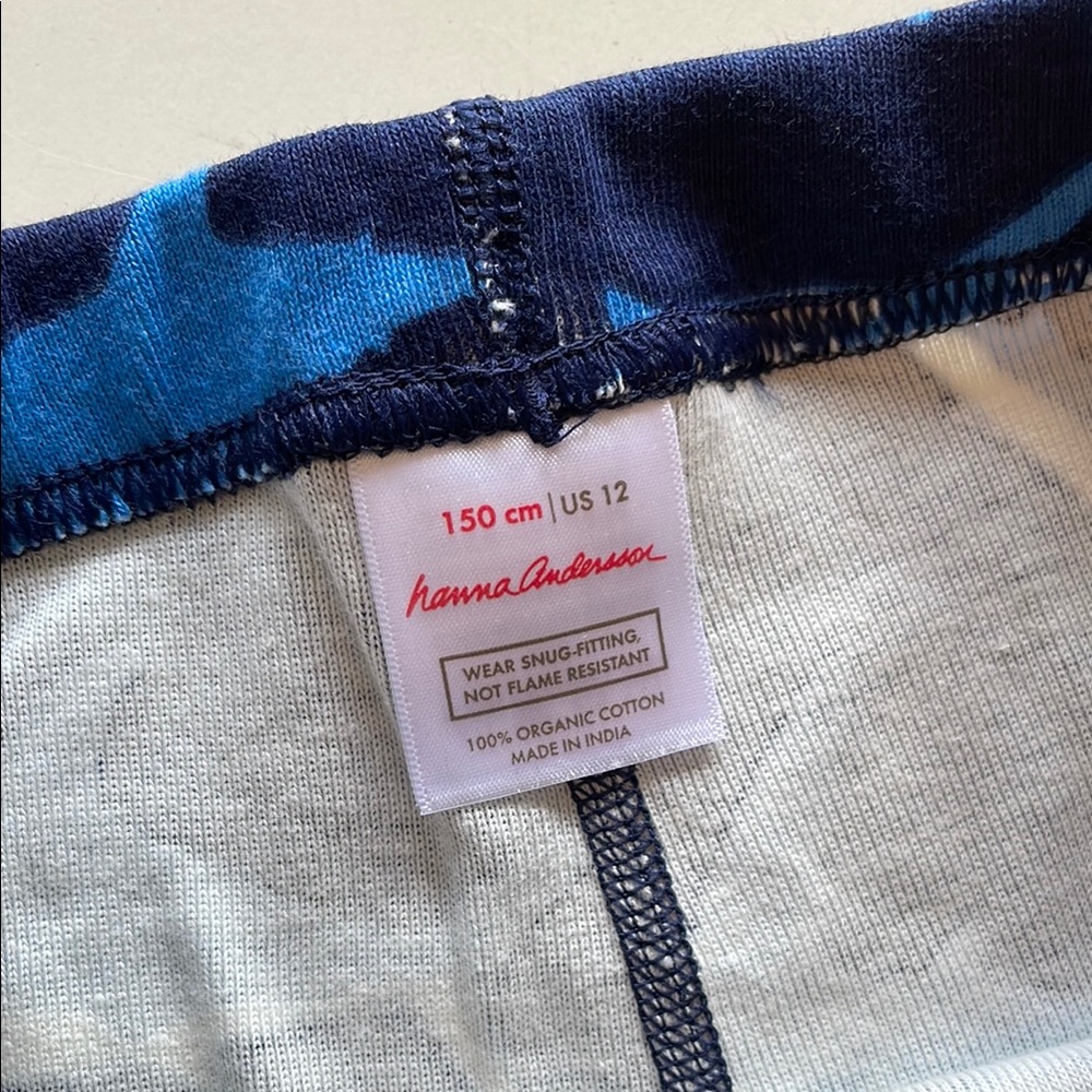 Hanna Andersson Blue Shark Long John Pajama Bottoms - Picture 5 of 9